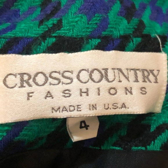 Cross Country Vintage  Teal & Purple Blazer. Excellent Condition Size 4 - Picture 8 of 9